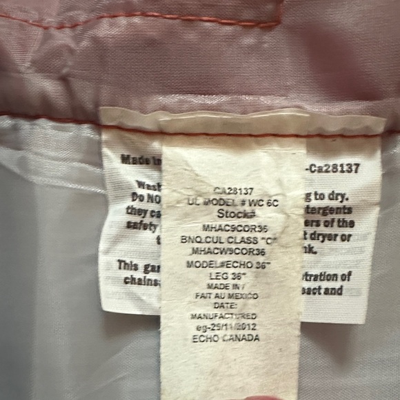 NWOT ECHO Chainsaw Safety Chaps - Picture 9 of 11